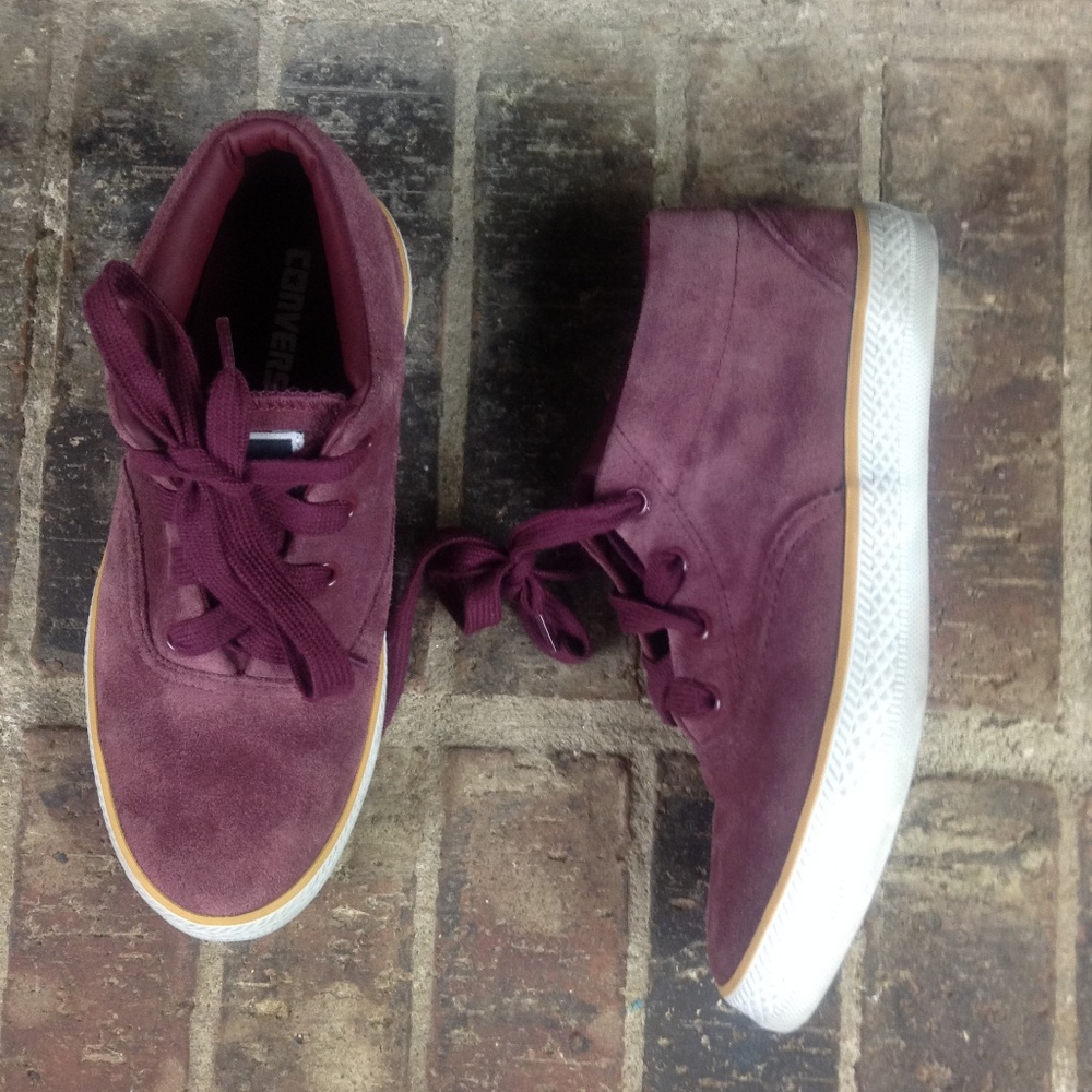 Converse Unisex Plum Suede Lace Sneakers M5.5 W7